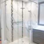 Glass Shower Enclosure in modern bathroom.