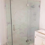 Glass Shower door installed in glass shower