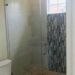 shower glass door and full installation.