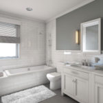 White Customized Mirrors for white bathroom design.