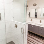 Modern Glass for Shower Installed in a home.